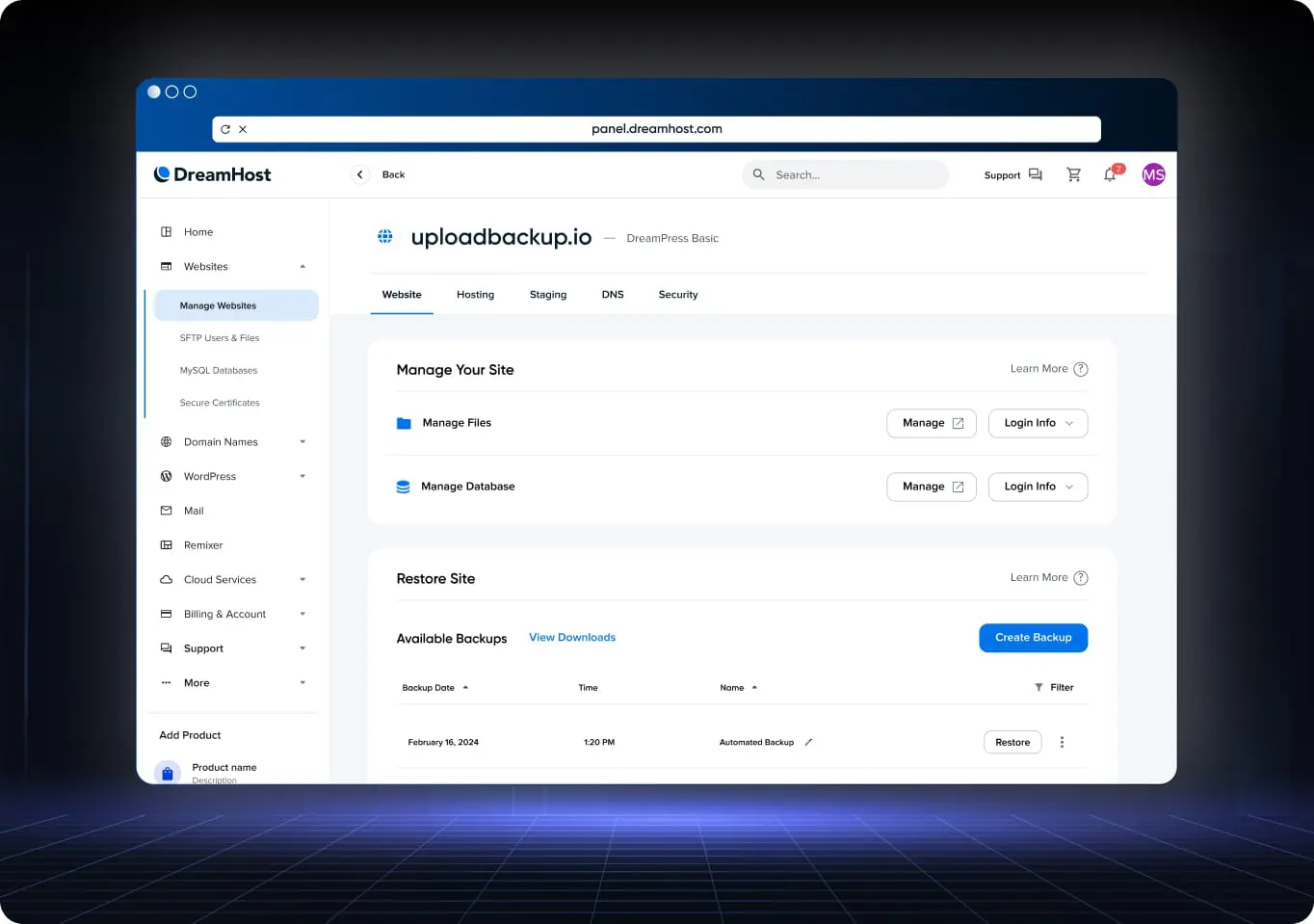Soluzioni di Backup Avanzate: All’Interno delle Ultime Migliorie di DreamPress