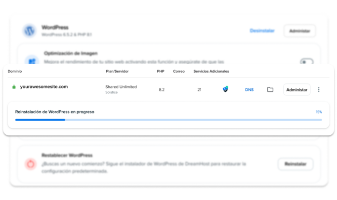Renueva tu sitio web fácilmente con el Reinstalador de WordPress de DreamHost