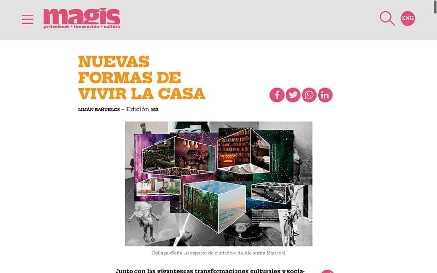 Página inicial da revista online Magis
