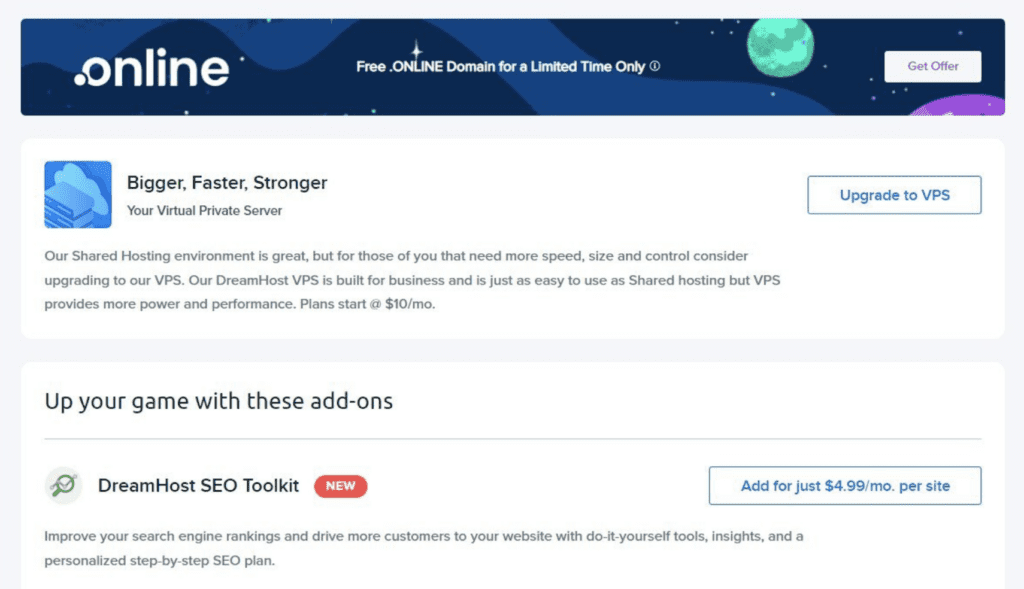 Kostenlose .ONLINE Domains jetzt bei DreamHost verfügbar
