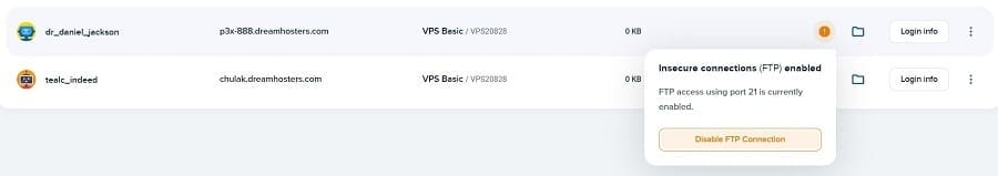 DreamHost FTP security improvements