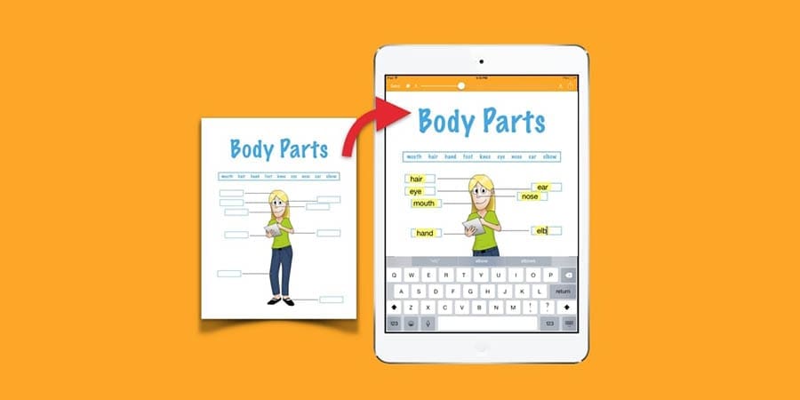 captura de tela da ilustração do snaptype 'partes do corpo'